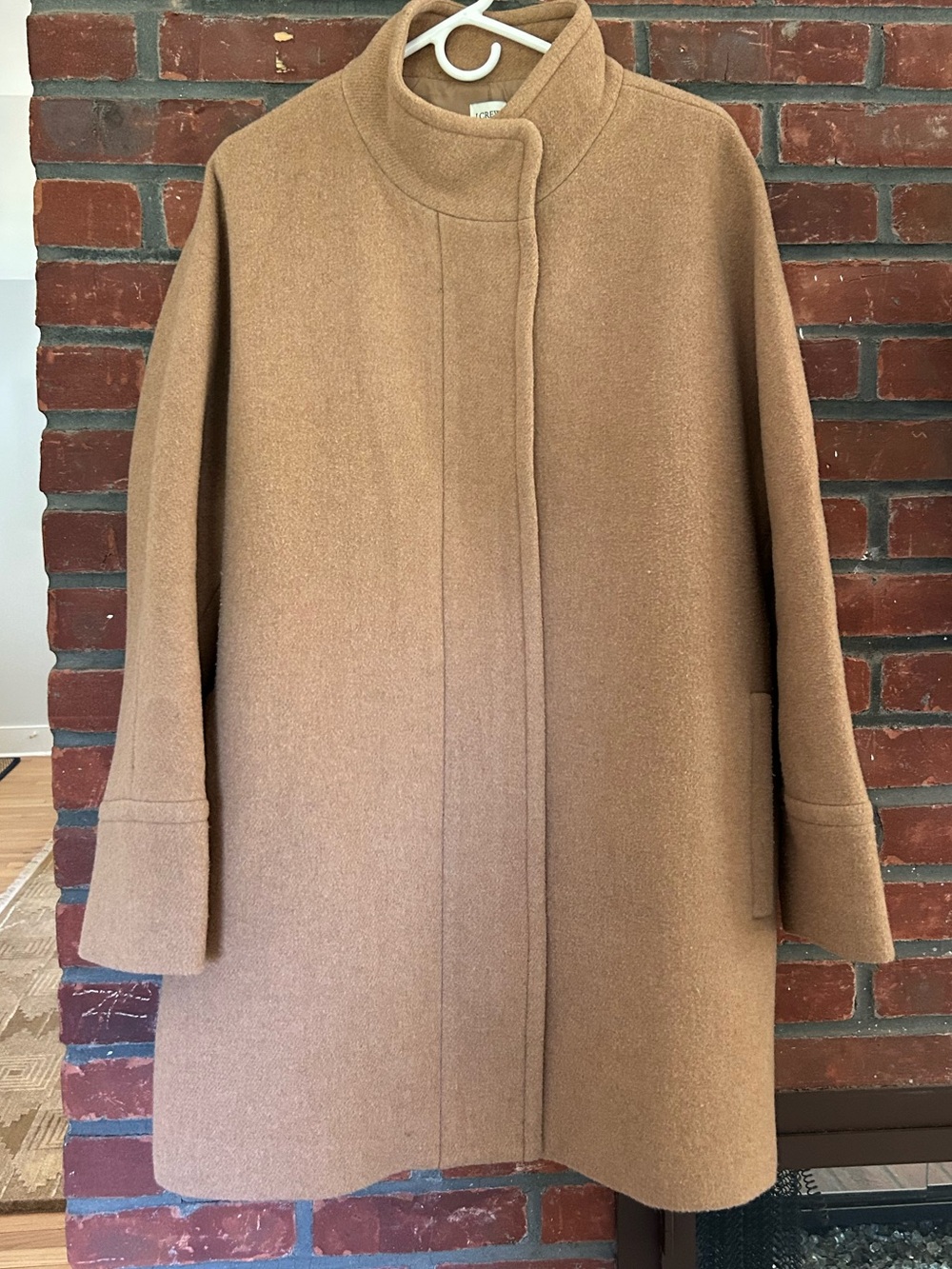 J. Crew Camel Wool-Blend Pea Coat - Zip Front - Picture 5 of 8